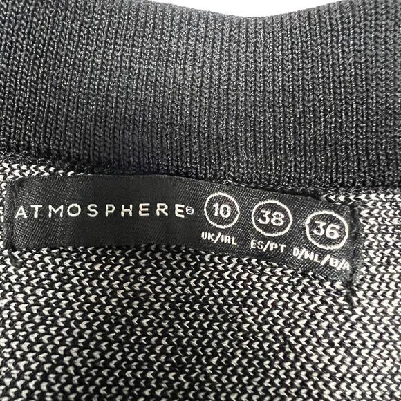 Atmosphere Skater Skirt‎ Sweater Knit Pull On A-Line Black White Women's UK 10 - Picture 3 of 6